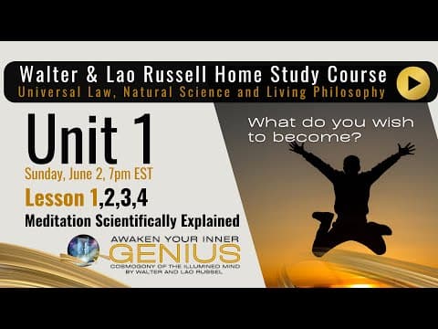 Unit 1: Meditation and Stillness